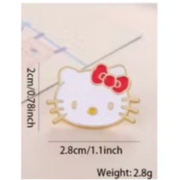 HELLO KITTY Enamel Lapel Pin Brooch (BRAND-NEW & SUPER CUTE!) - Picture 2 of 4